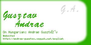 gusztav andrae business card